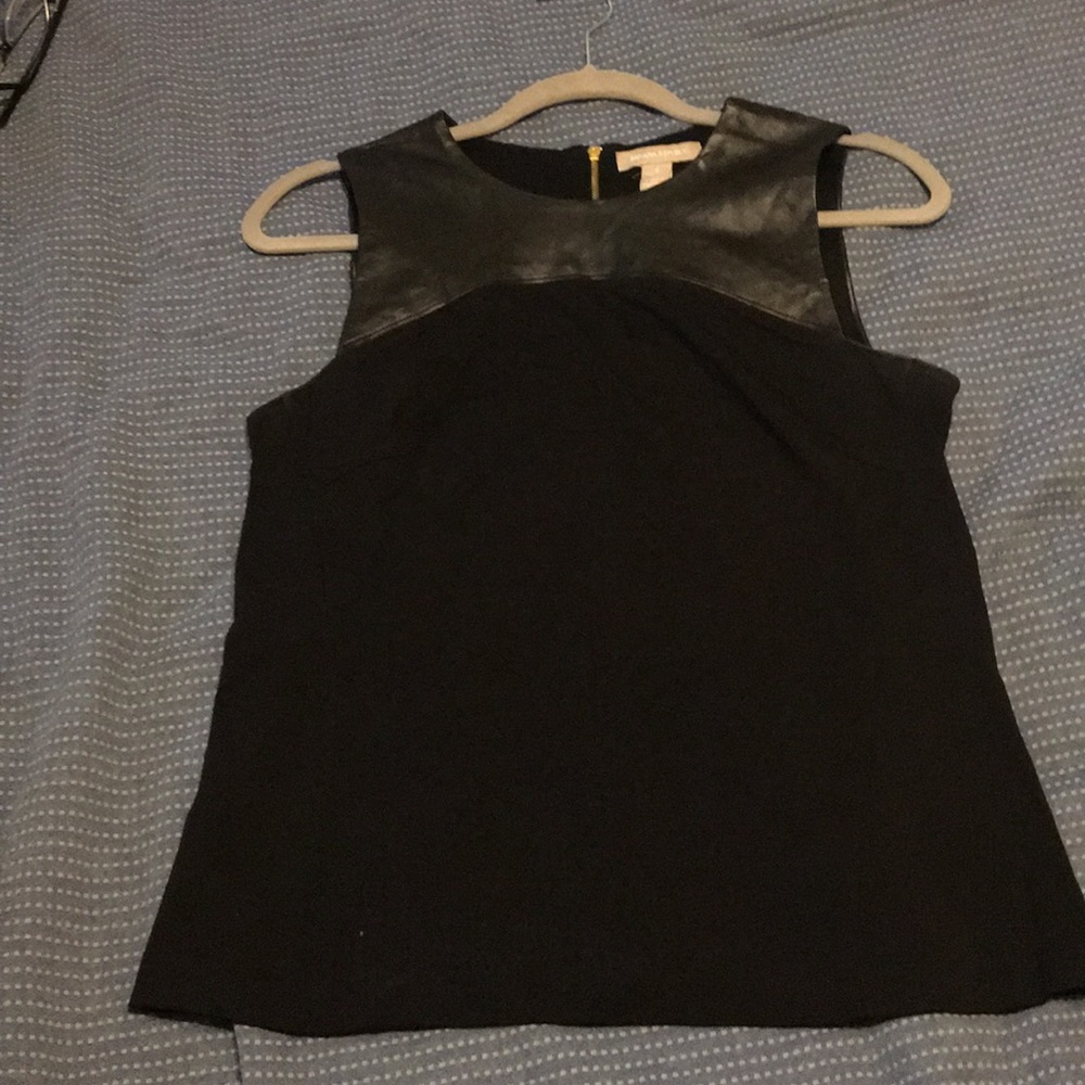 Banana Republic leather topped tank
